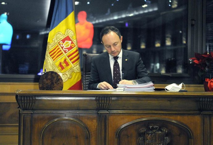 El jefe de Govern de Andorra, Xavier Espot, en su mensaje de fin de año de 2020