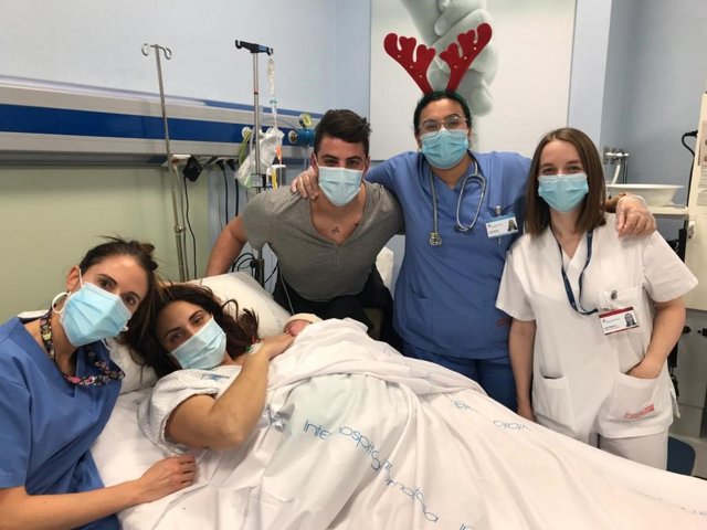 Aday Larragay Durán, el primer nacido en gerona en 2021.