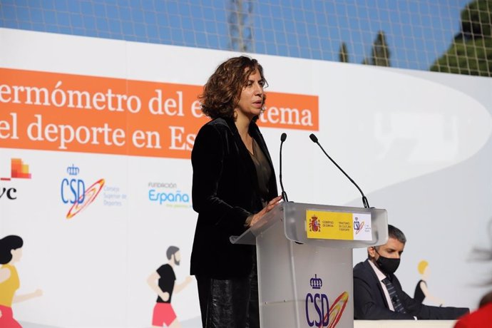 Irene Lozano en la presentación del informe Termómetro del ecosistema del deporte en España