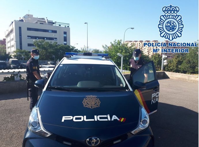 Coche patrulla de la Policía Nacional.