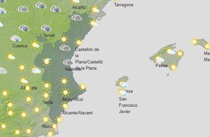 Predicción del tiempo para este sábado, 2 de enero