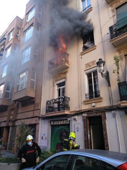 Incendio de la vivienda de la calle Buenos Aires