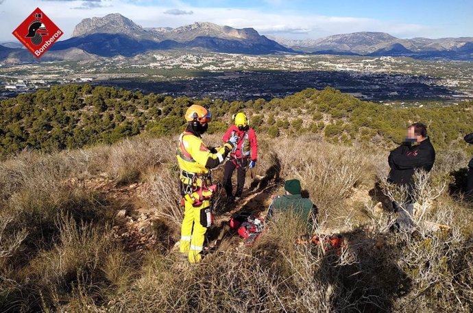 Rescate en la Serra Gelada en Benidorm (Alicante)