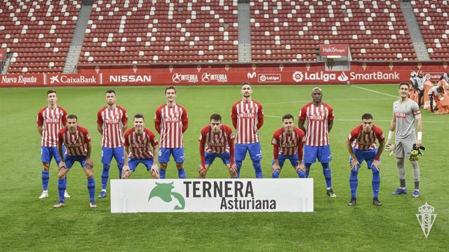 Jugadores del Sporting de Gijón.