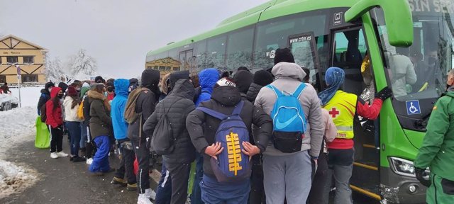 350 evacuados en Puerto de Navacerrada