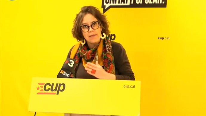 La número tres de la CUP a las elecciones catalanas previstas para el 14F, Eullia Reguant.