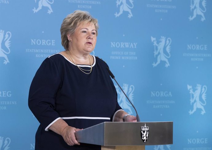 La primera ministra de Noruega, Erna Solberg