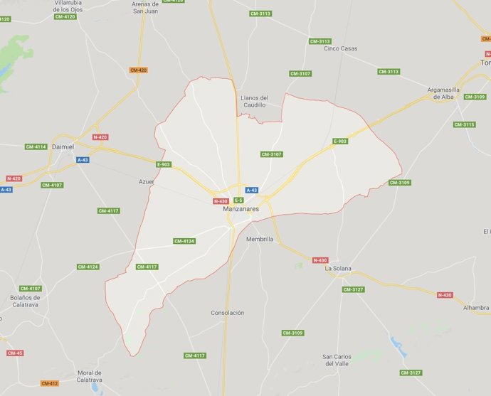 Imagen de Google Maps de Manzanares