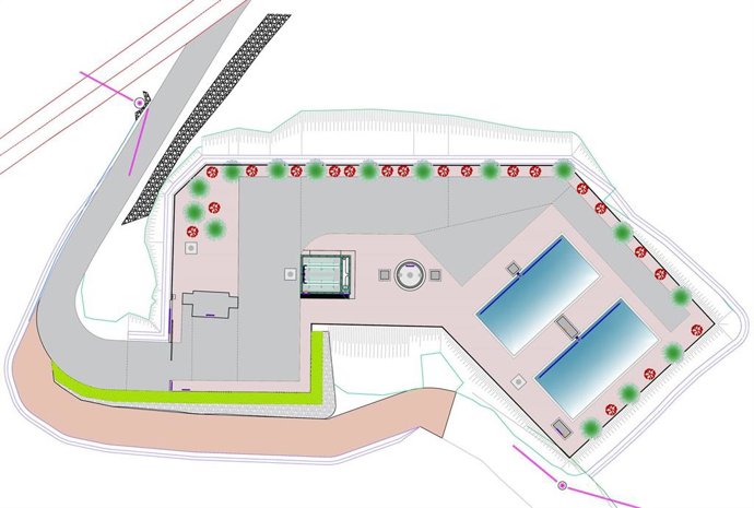 Plano de la futura depuradora de Aguilar de Codés