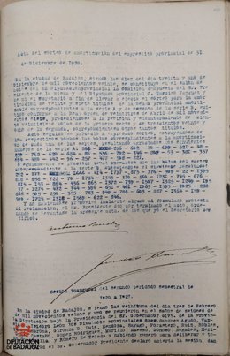 [Badajoz] Nota De Prensa Archivo Povincial Documento Enero
