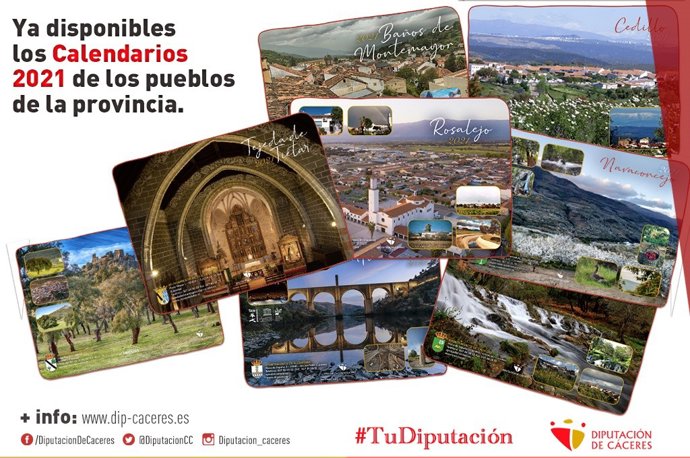 Nota Calendarios Con Identidad Diputación Cáceres