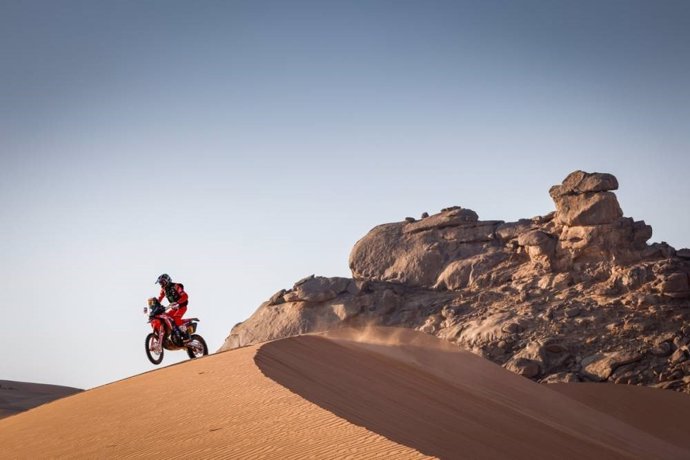 El piloto español Joan Barreda (Honda), ganador de la segunda etapa del Rally Dakar 2021