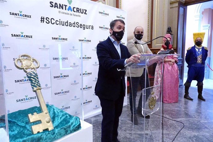 El alcalde de Santa Cruz de Tenerife, José Manuel Bermúdez, en la presentación de los actos de la llegada de los Reyes Magos a la ciudad