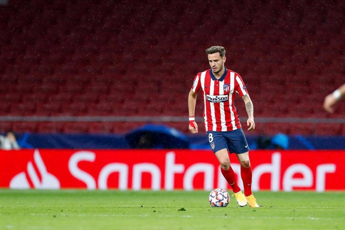 El jugador del Atlético de Madrid Saúl Ñíguez en un partido en el Wanda Metropolitano