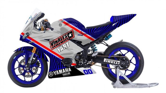 Moto Yamaha que llevará el equipo Viñales Racing Team, del padre del piloto de MotoGP Maverick Viñales, en el campeonato de Superbikes 2021, en categoría WorldSSP300