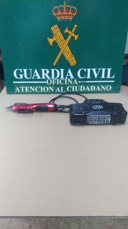 Herramienta incautada.