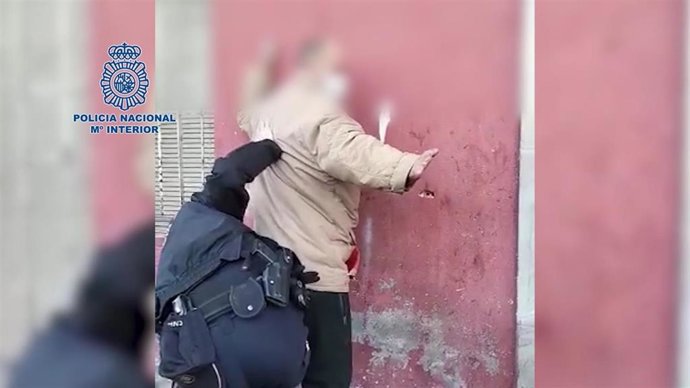 Imagen de la detención de uno de los atracadores