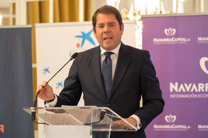 Gerardo Cuerva, presidente de Cepyme, interviene en los desayunos empresariales de Navarra Capital.