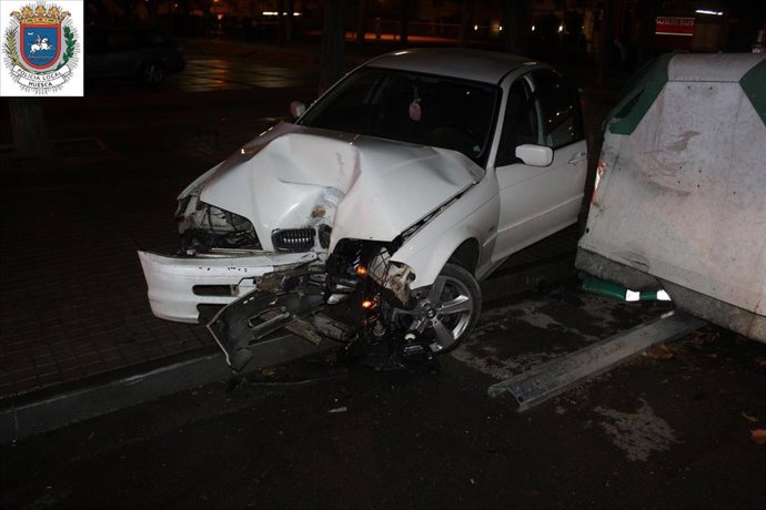 Accidente de tráfico en la capital altoaragonesa.