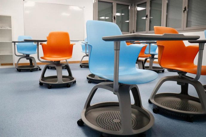 Aula vacía en un colegio