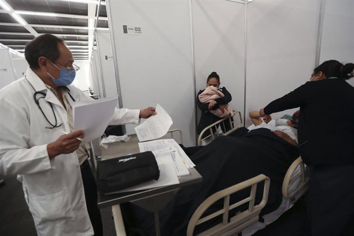 Paciente de coronavirus en un hospital de Toluca, en el sur de México.