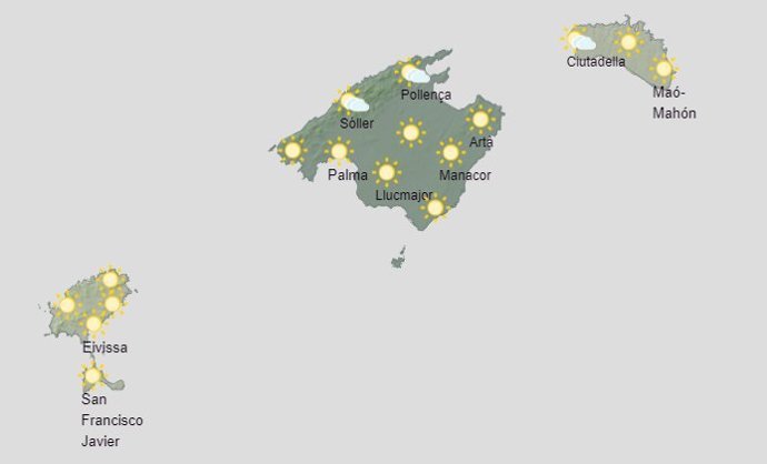 El tiempo hoy miércoles, 6 de enero, en Baleares.