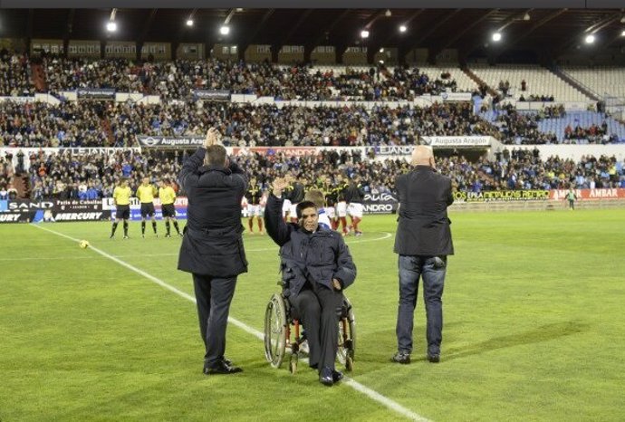 Fernando Cáceres, homenajeado por el Zaragoza