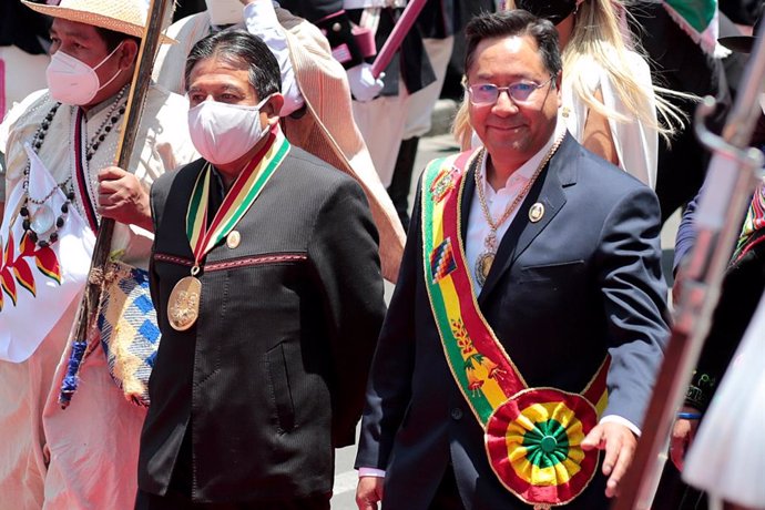 Luis Arce y David Choquehuanca, presidente y vicepresidente de Bolivia
