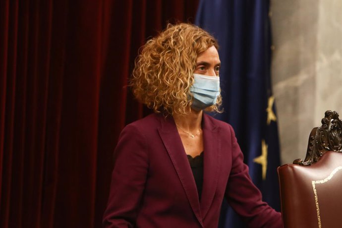 La presidenta del Congreso de los Diputados, Meritxell Batet, durante el pleno en el que se debate la moción de censura planteada por Vox, en el Congreso de los Diputados, Madrid (España), a 21 de octubre de 2020. Se trata de la quinta moción de censura