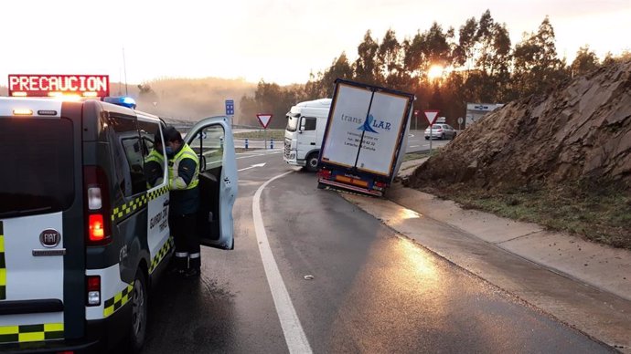 Aumentan los accidentes por presencia de hielo en carreteras gallegas