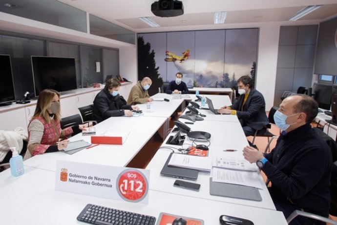 Participantes en la comisión de análisis y seguimiento ante la previsión de temporal de nieve en Navarra