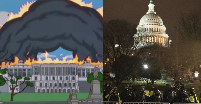 Los Simpson ya predijeron el asato al Capitolio de Estados Unidos