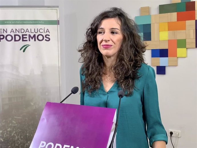 La secretaria de Servicios Públicos y coportavoz de Podemos Andalucía, Libertad Benítez, en una imagen de archivo.