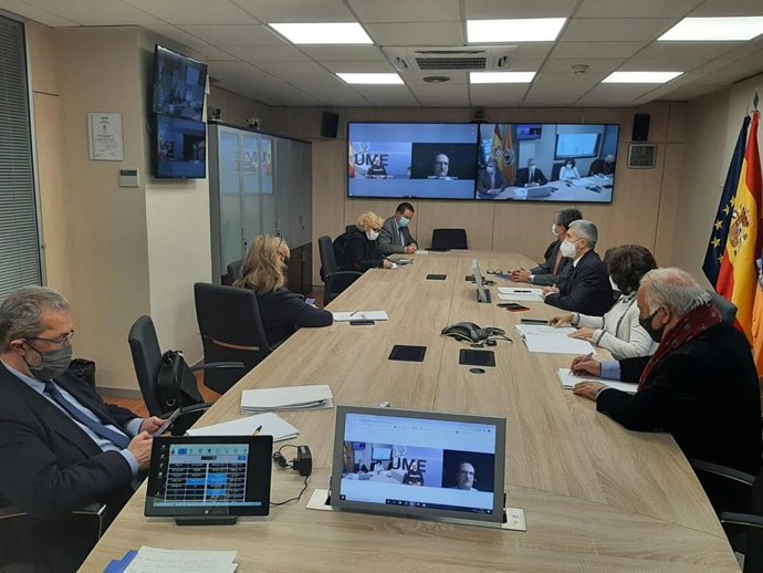 El ministro de Interior, Fernando Grande-Marlaska, se reúne con los responsables de los departamentos del ministerio encargados de dar respuesta frente a la situación meteorológica