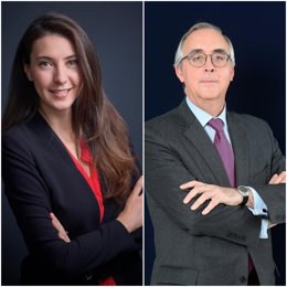 La secretaria general de CIAM, Mélanie Riofrio Piché, y el presidente, José Antonio Caínzos