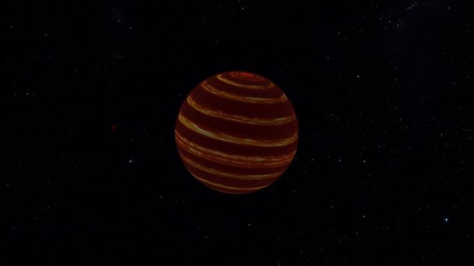 Los astrónomos descubrieron que la atmósfera de la cercana enana marrón Luhman 16B está dominada por vientos globales de alta velocidad similares al sistema de corriente en chorro de la Tierra.