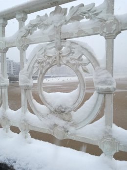 Nieve en San Sebastián.