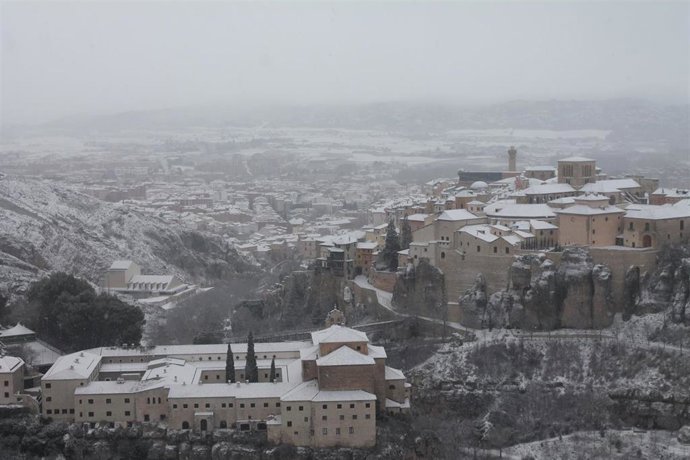 Cuenca nevada por el paso de 'Filomena'