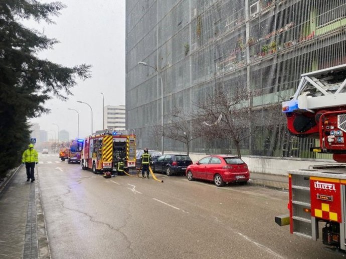 Incendio en la vivienda de la calle Alamedilla, 33.