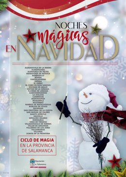 Cartel promocional de 'Noches mágicas en Navidad' de la Diputación de Salamanca.