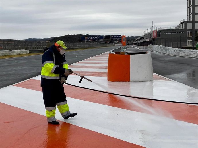 Obras en la pista del Circuit Ricardo Tormo