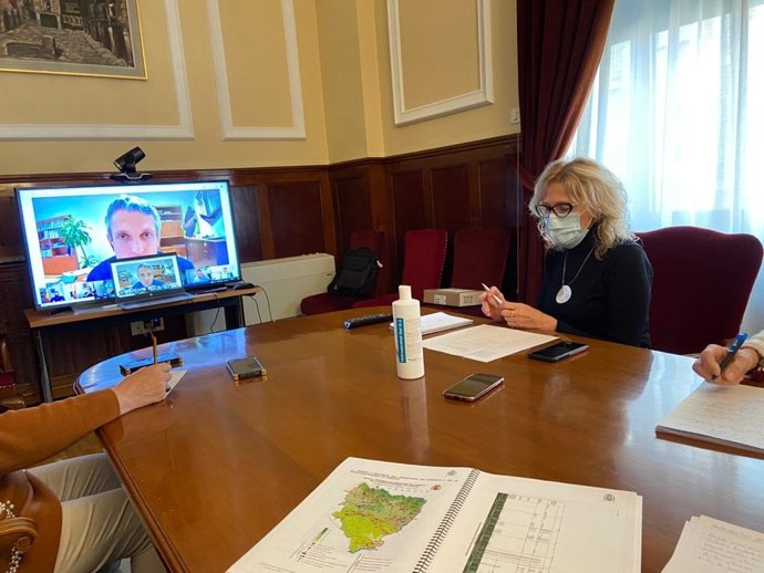 La subdelegada del Gobierno en Huesca, Silvia Salazar, preside este viernes una reunión telemática del Comité Ejecutivo del Protocolo de nevadas en la Red de Carreteras del Estado ante la llegada de la borrasca 'Filomena'.