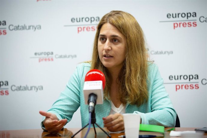 La secretaria general del PNC, Marta Pascal, durante una entrevista concedida a Europa Press, en Barcelona, Catalunya, (España), a 11 de septiembre de 2020.