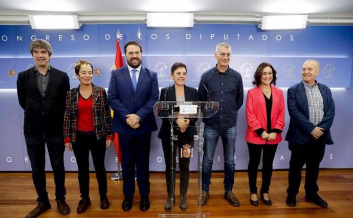 Imagen del grupo de EH BIldu en el Congreso de los Diputados