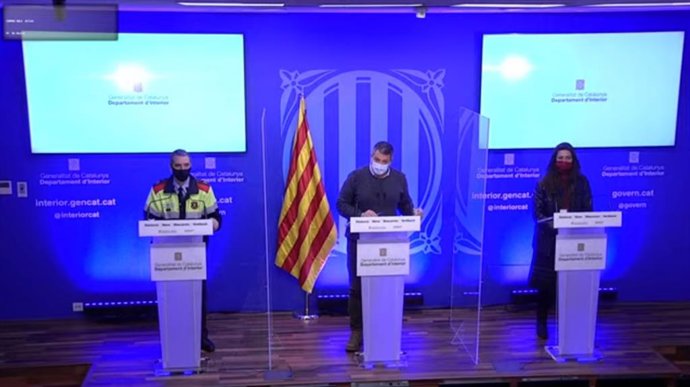 Roda de premsa del conseller de Interior, Miquel Smper, sobre el temporal Filomena.