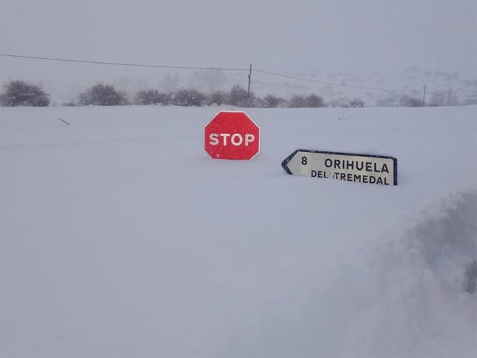 Nieve en la provincia de Teruel.