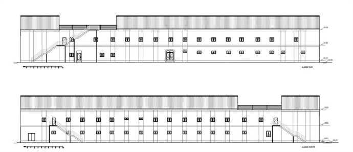 Planos del nuevo edificio y del simulador