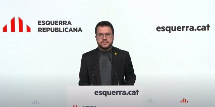 El candidato de ERC a las elecciones catalanas del 14 de febrero, Pere Aragons