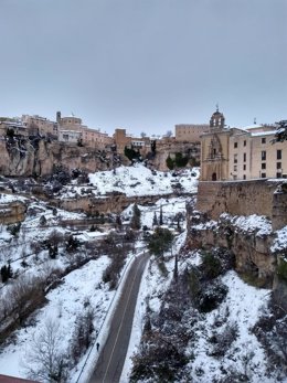 Cuenca, tapizada de blanco por la nieve de Filomenta