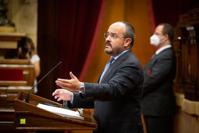 El líder del PP catal, Alejandro Fernández, intervé al Debat de Política General (DPG) en el Parlament, a Barcelona, Catalunya (Espanya), a 16 de setembre de 2020.